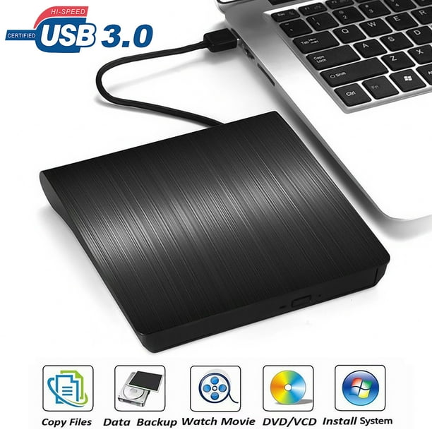 External Cd Dvd Drive For Pc Laptop Dvd Player Cd Burner Usb 3 0 Portable Cd Dvd Rw External Disk Drive Optical Drive Slim Cd Dvd Rom Recorder Writer Fits For Mac Windows Linux