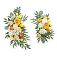 thumbnail image 1 of 2 piezas de corona de arco de boda, telón de fondo Floral, flores de seda hechas a mano, botín de flores artificiales para puerta de granja, pared de Amarillo, 1 of 8