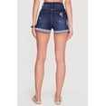 thumbnail image 4 of Women's WAX Distressed Fixed Cuff Denim Shorts, 4 of 4