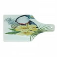 thumbnail image 1 of Tropical Animals Cutting Board, Toucan Bird Exotic Hibiscus and Orchids Flower Palm Plants Leaf Print, Decorative Tempered Glass Cutting and Serving Board, Wine Bottle Shape, Multicolor, by Ambesonne, 1 of 1