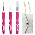 thumbnail image 1 of Dreadlocks Crochet Hook Set with Ergonomic Handle,Interlocking Tool for Locs 0.75mm Dreadlock Crochet Needles for Hair, 1 of 5