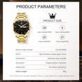 thumbnail image 3 of OLEVS Classic Men Watches with Date,Stainless Steel Man Watch with Date, Bussiness Watches for Men,Luminous Quartz Mens Watches Black/White/Blue/Gold, Waterproof Male Reloj para Hombre, 3 of 12