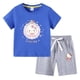 thumbnail image 5 of Hello Kitty-Camiseta de algodón con estampado de dibujos animados para niños y niñas, traje de dos piezas con pantalones de manga corta, verano, 5 of 5