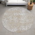 thumbnail image 6 of Addison Rugs Chantille Indoor/Outdoor Transitional Lodge Ivory Machine Washable Round Rug, 8' x 8', 6 of 7