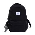 thumbnail image 1 of AMERTEER Woman Backpack Large Capacity Girls School Bags Solid Color for Vacation (Black), 1 of 10
