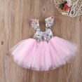 thumbnail image 4 of Robe de Naissance Mode pour Tout-Petits Filles Robe Florale Robe de Bal de Fête Robes Formelles Robe d'Été, 4 of 4