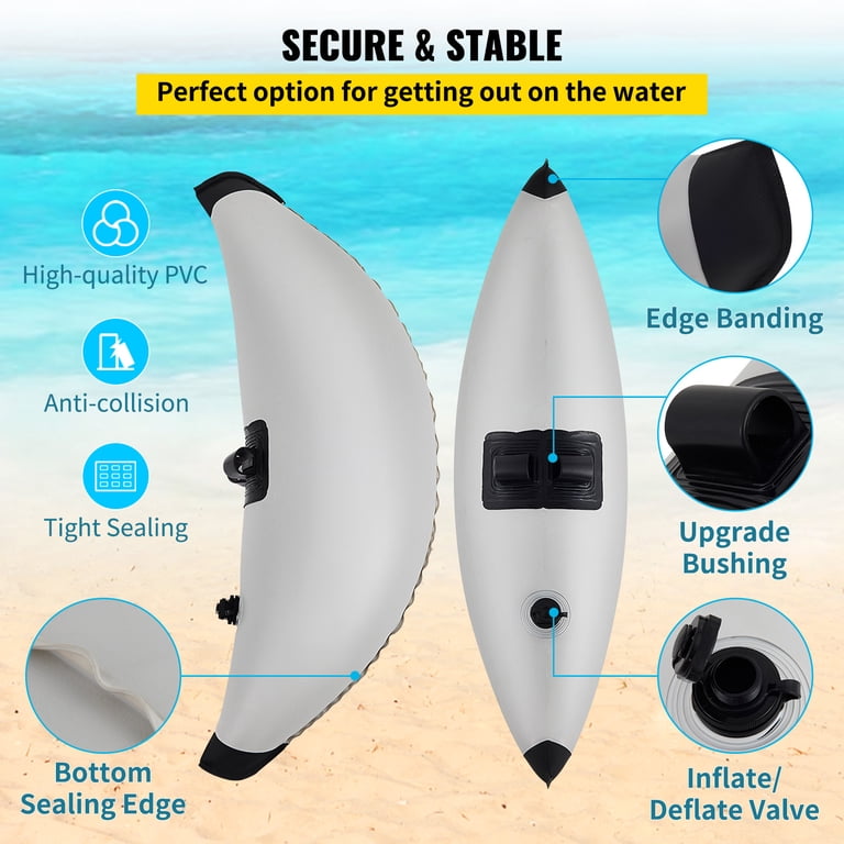 KFFKFF Kayak Outrigger Stabilizer, 2 pcs, PVC Inflatable Outrigger