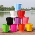 thumbnail image 3 of Plastic Flower Pot Succulents Plant Bonsai Ornament Planter Decoration Container, 3 of 5
