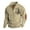 Beige, variant on Sherpa Lined Waffle Henley for Men - Thermal Long Sleeve Shirt Bonded Sherpa Lining for Outdoors