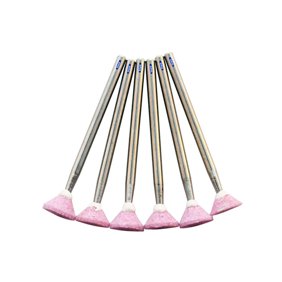 Pink Mounted Stones Fine Grit 8mm X 4mm Pkg Of 6 Jewelry Flexshaft Rotary