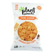 Plant Snacks Vegan Cheddar Cassava Root Chips, 5 Ounce -- 12 per case.