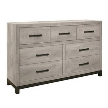 59 in. Deena 7 Drawer Wide Dresser, Light Gray
