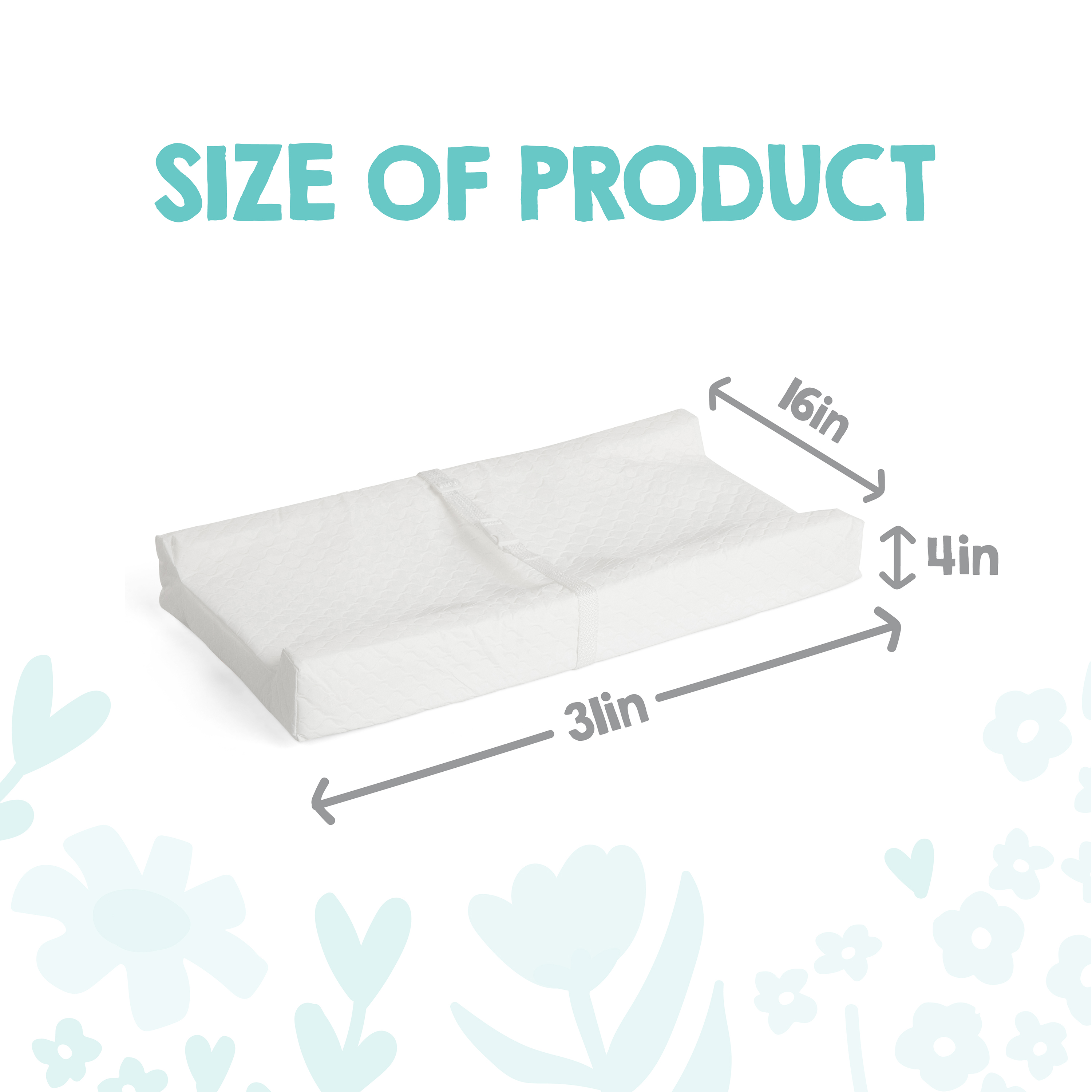 Regalo Baby Basics Infant Foam Changing Pad, White photo 5