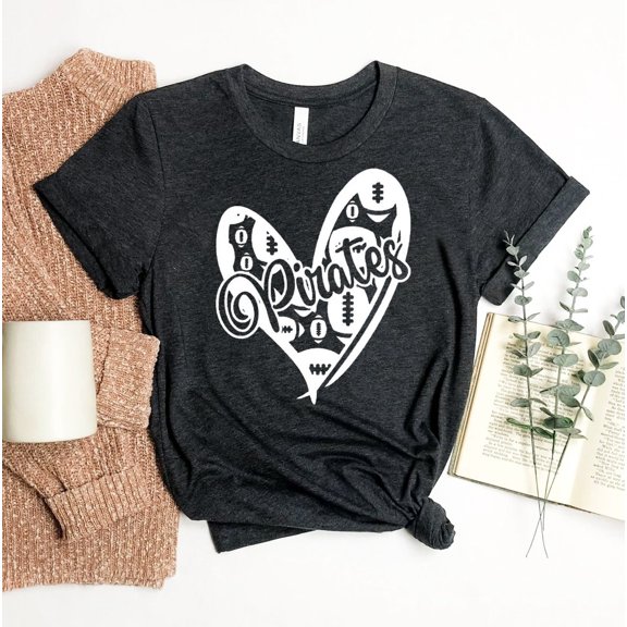 Pirates T-shirt Skull And Bones Shirt Skeleton Tee Pirate Party Gift Women's Shirts Mom Top Boating Cruise Super Soft Comfy Unisex Mermaid Parade