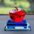 thumbnail image 6 of Jiibva Red Glass Apple Decorative Figurine, Home Tabletop Collectible Crystal Sculpture, 1 Pc, 6 of 7