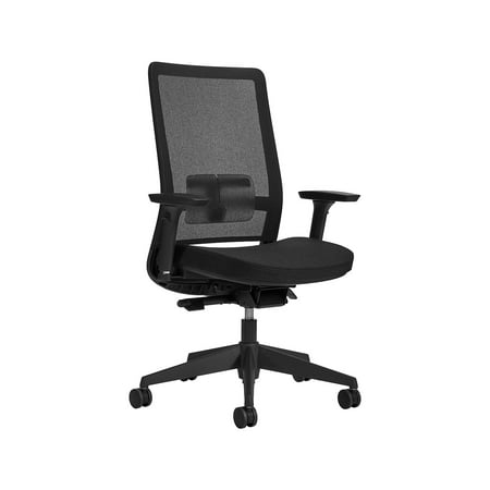 UPC: 0066158765574 | Global Factor Mesh Back Fabric Task Chair Black (55408BKFU85)