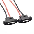 thumbnail image 4 of 10* Type-C Female Chassis Cable Extension Power Cable USB-C Plug Socket Connector, 5V 2.5A, IP67 Waterproof, 4 of 10