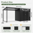 thumbnail image 6 of Clouddwell Metal Storage Shed with Hardtop Pergola 12x6 ft 2-in-1, 50 Sq. Ft Outdoor Tool Shed for Backyard, 6 of 7