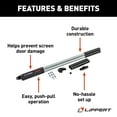thumbnail image 4 of Lippert Components Screen Door Push Bar 2021000090 Single Bar Style; Adjustable From 26 Inch To 30 Inch Width Doors; Black/Silver, 4 of 15