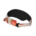 thumbnail image 2 of Pofeuu Strawberries Print Sunscreen Visor Cap Adjustable Sport Empty Top Baseball Sun Cap for Men Women Sports Outdoor Headwear, 2 of 7