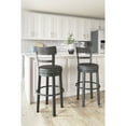 thumbnail image 2 of Signature Design by Ashley Valebeck Collection Swivel Bar Stools, Black, 2 of 9