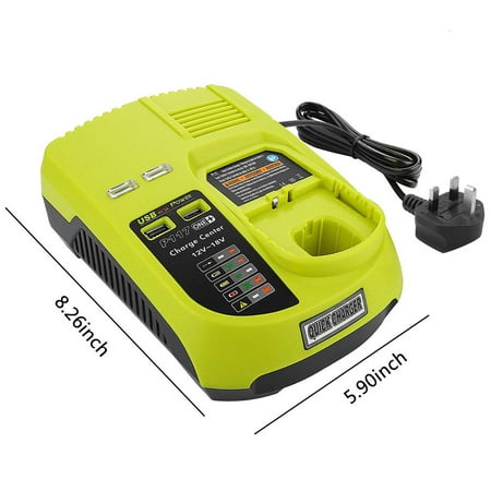 battery ryobi 18v 12v charger usb ni ion rapid mh li dual tool cd power p117 regulatory replaces lithium p108