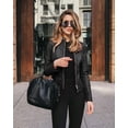 thumbnail image 1 of Chaqueta de traje de PU de cuero de moda para mujer de otoño e invierno, chaqueta pequeña de moda y elegante, 1 of 6