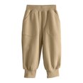 thumbnail image 4 of Faraee Kids Jogger Pants Elastic Waist Toddler Boys Casual Sweatpants with Side Pockets 2T 3T 4T 5T 6T 7T Loose Fit Solid Color Cotton Active Soft Trousers, 4 of 9