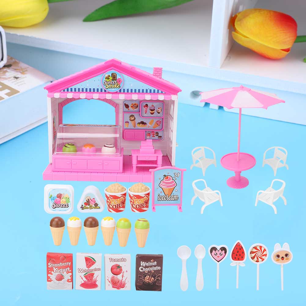 Ice Cream Toy Pretend Play Restaurant Toy Miniature Restaurant Toy ...