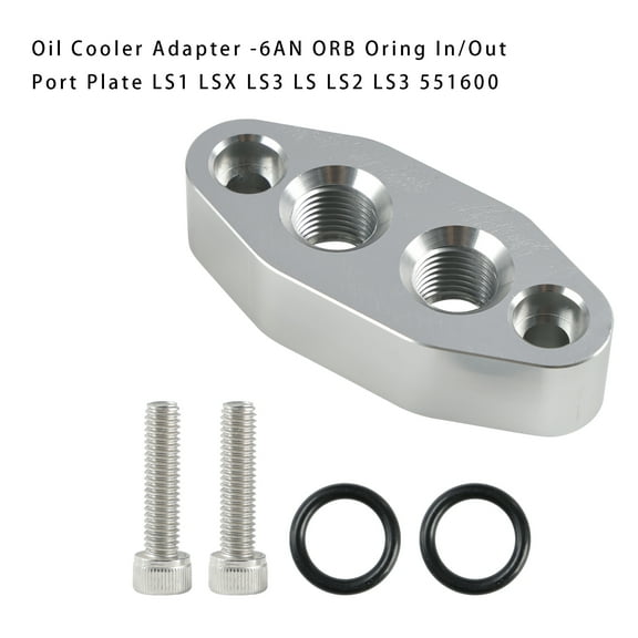Oil Cooler Adapter 6AN ORB O-Ring In/Out Port Plate LS1 LSX LS3 LS LS2 LS3 551600