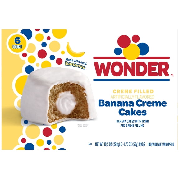 Wonder Banana Cremecakes 6 Count