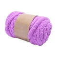 thumbnail image 3 of Hilo de lana grueso, hilo jumbo, hilo para tejer a mano, hilo grueso para manualidades de tejido de tapetes Violeta, 3 of 9