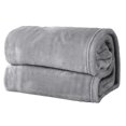 thumbnail image 5 of Great Bay Home Velvet Plush Fleece Solid Warm and Cozy Bed Blanket  (Full / Queen, Frost Grey), 5 of 5