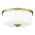thumbnail image 3 of Z-Lite 220F3-HBR Arlington 14 Inch Flush Mount Ceiling Light, Brass, 3 of 7