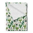 thumbnail image 2 of Cactus Soft Flannel Fleece Throw Blanket, Various Saguaro Botanical Exotic Succulent Mexican Tropical Floral Plants Cacti, Cozy Plush for Indoor and Outdoor Use, 50" x 70", Multicolor, by Ambesonne, 2 of 5
