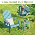 thumbnail image 5 of Y&M Adirondack Chair, Light Blue Fire Pit Chairs, Outdoor Patio Chairs with Cup Holder, Weather Resistant HDPE Wooden Textured Patio Chairs, Perfect for Garden, Lawn, Deck, or Poolside, 5 of 7
