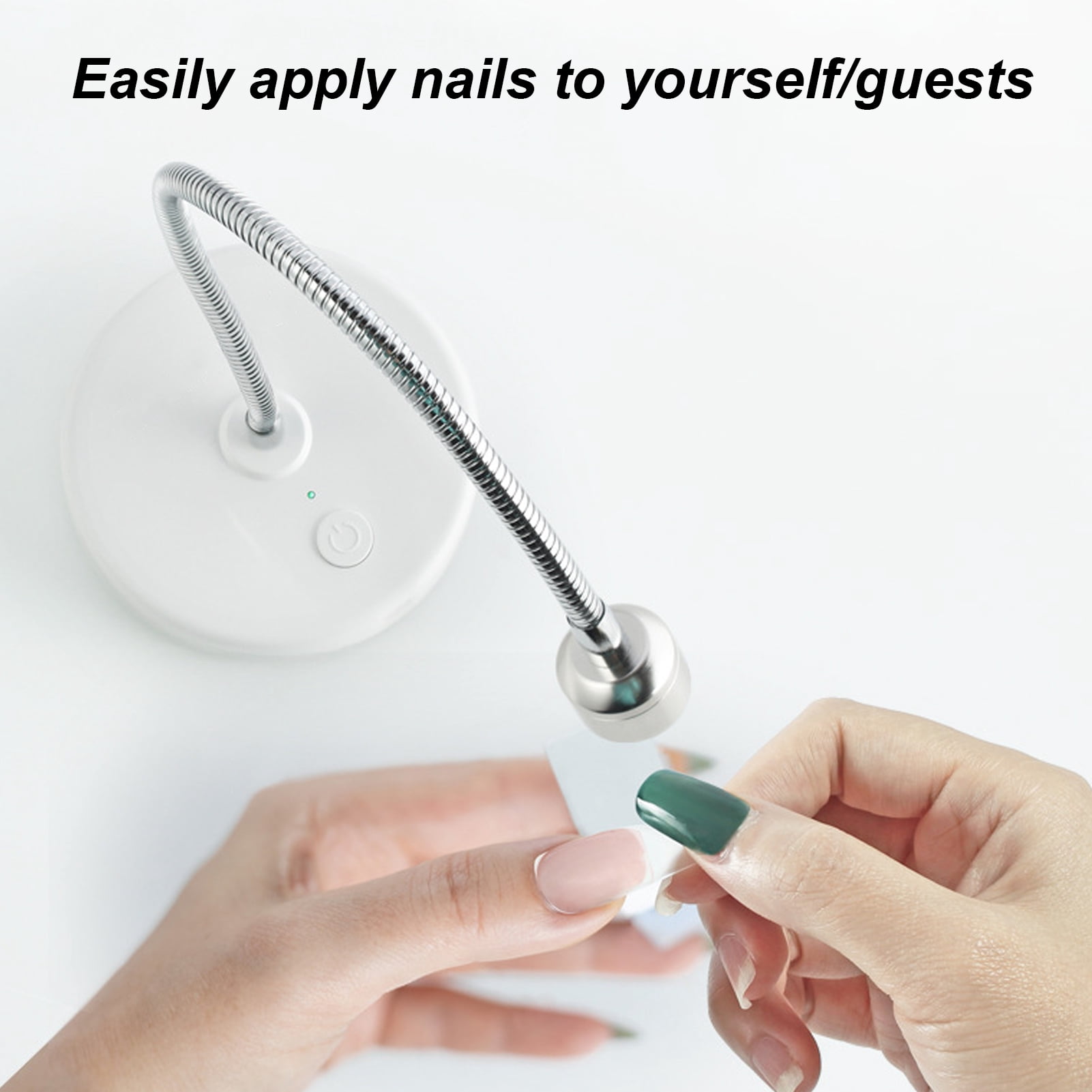 3W LED UV Nail Lamp Gel Polish Drying Lamp USB Gooseneck Light Rotatable Nail Dryer Quick Dry Nail Polish Curing Lamp for Salon Home DIY