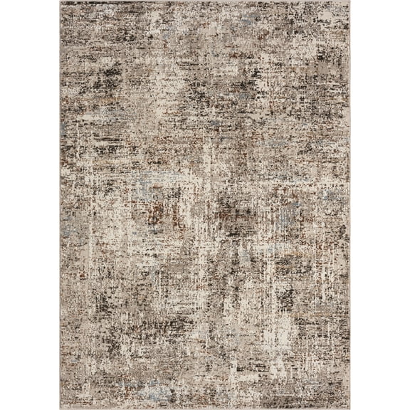 Woven Trends Ellorianaz Area Rug 4536 70360 Orren Blue, 8' x 11' Modern Abstract with Contemporary Polyester Low-Pile Durable Soft for Living Room, Bedroom, Entryway, Floor Carpet