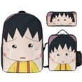 thumbnail image 1 of Chibi Maruko-chan Backpack Study Smart System Organized Bookbag with Brain Food Lunch Kit, 1 of 4