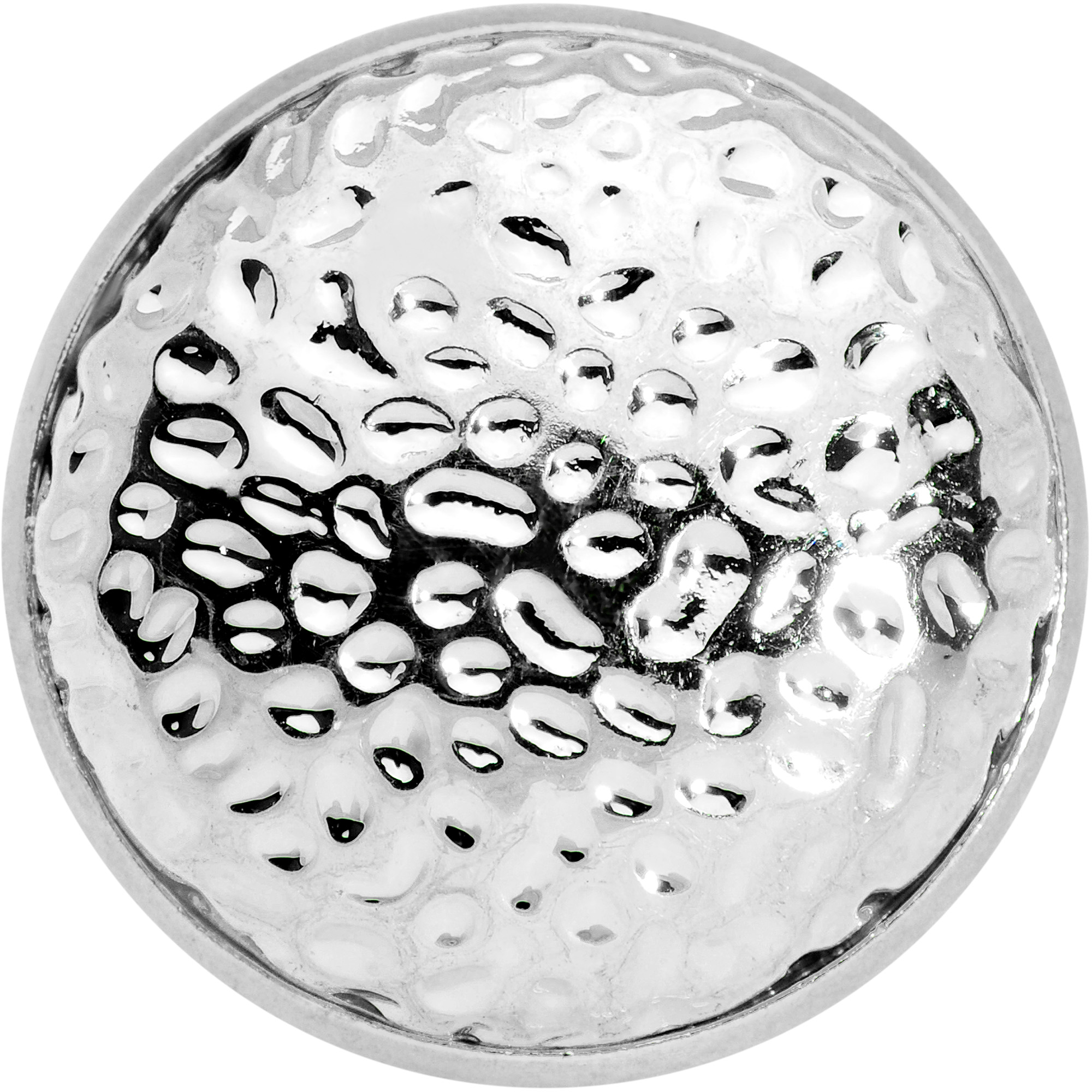 Body Candy 5/8" 2Pc Ear Plugs 316L Steel Hammered Finish Single Flare Ear Plug Gauges Set of 2 16mm