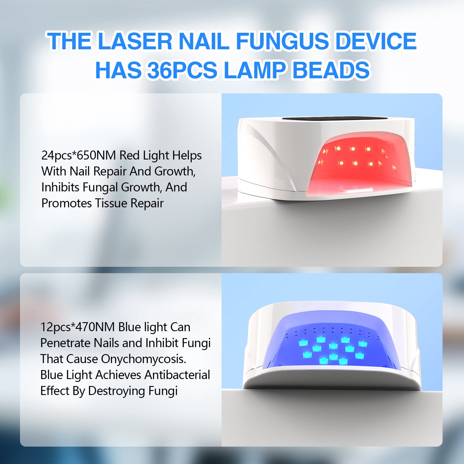 iKeener Rechargeable Nail Lamp Is Designed For Nail Fungus, With More Space