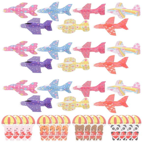 The Gift Planes for Kids Glider Plane Valentine Gifts for Kids Airplane Greeting Card Airplane Gift Foam Child