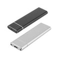 thumbnail image 2 of Thinsont 22x30/42/60/80 USB 3.1 to M.2 NGFF SSD Box Computer Aluminum Alloy Mobile Hard Drive Enclosure Driver Free Laptop Black C-C Cable, 2 of 6