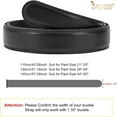 thumbnail image 6 of Ratchet Belt Replacement Strap 1 1/8", Leather Belt Strap for 35MM Slide Click Buckle, 6 of 9