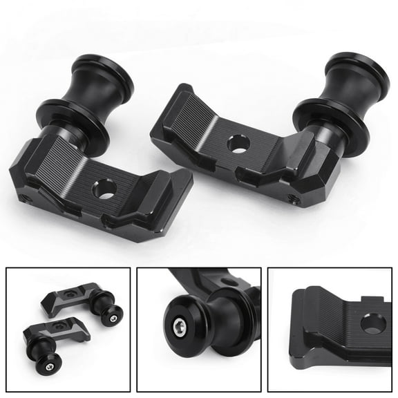 Chain Adjuster Block W/Swingarm Spools Slider For YAMAHA MT-07 FZ-07 14-18 Black