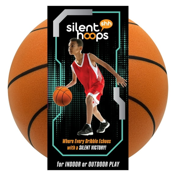 Supreme Silent Hoops Standard Size Indoor Basketball by Silent Hoops, Ages 3