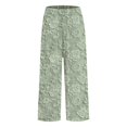 thumbnail image 4 of Women's Casual Pants Women'S Floral Embroidered Lace Printed Loose Pocket Patchwork Casual Pants,Green Women's Casual Pants XXL, 4 of 5