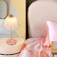 thumbnail image 2 of Naiovety Lámpara de escritorio recargable rosa, carga USB portátil para dormitorio, lectura de cabecera, hermosa decoración Iluminación y accesorios, 2 of 6