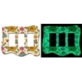 thumbnail image 2 of Off The Wall Plates - Retro Style 7 Glow in the Dark Decorative Acrylic Cover Triple Paddle Rocker Wallplate, 2 of 5