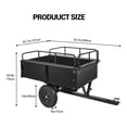 thumbnail image 2 of 750/1500 lbs Heavy Duty Steel Dump Cart, 15 Cubic Feet Garden Utility Trailer with Removable Sides,Hand Pull or Foot Pedal Dump Cart for ATV, UTV, Lawn Mowers and Tractors, 2 of 8
